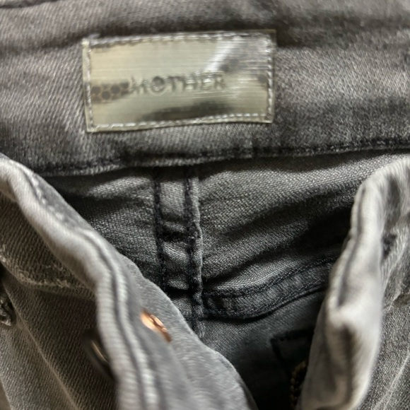 MOTHER Looker Ankle Fray Gray Last Chance Saloon Denim Skinny Jeans Size 25 - Picture 10 of 11